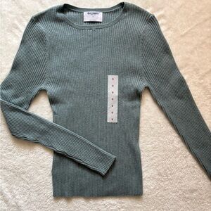 Old Navy Ribbed Long Sleeve Sweater - Green/Blue